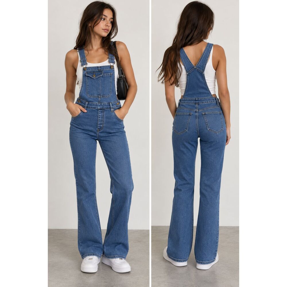 ASOS Denim Blue Jean Overalls Dungarees UK 10 US 6